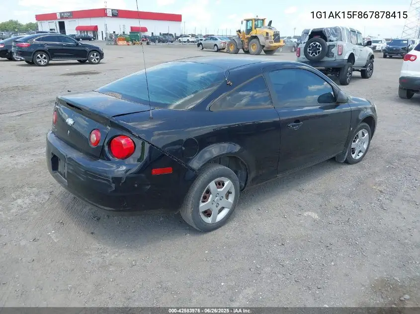 2006 Chevrolet Cobalt Ls VIN: 1G1AK15F867878415 Lot: 42583976
