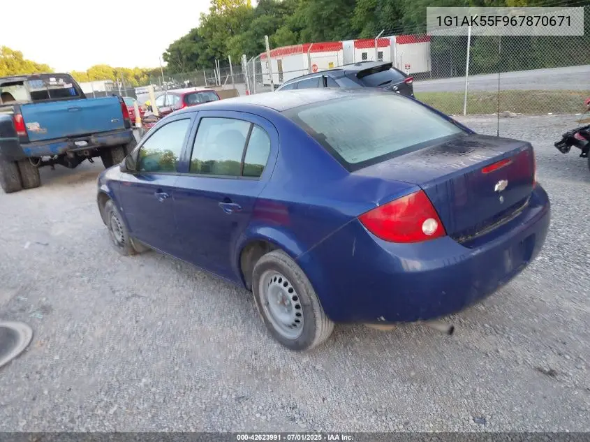 2006 Chevrolet Cobalt Ls VIN: 1G1AK55F967870671 Lot: 42623991