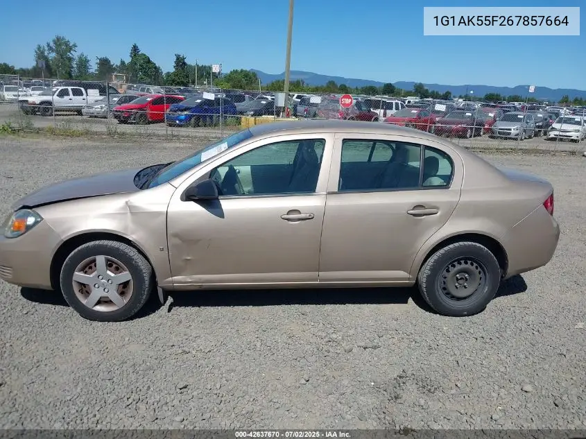2006 Chevrolet Cobalt Ls VIN: 1G1AK55F267857664 Lot: 42637670