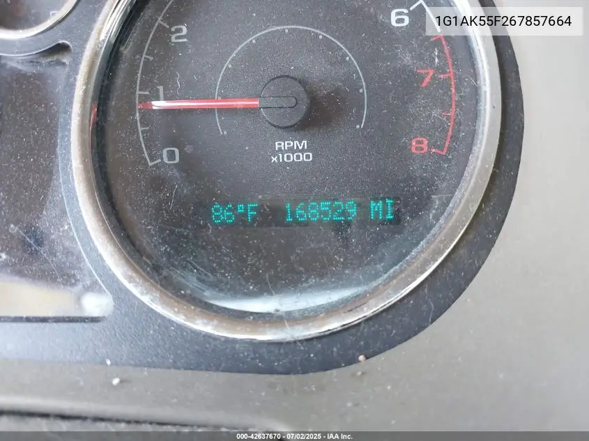 2006 Chevrolet Cobalt Ls VIN: 1G1AK55F267857664 Lot: 42637670