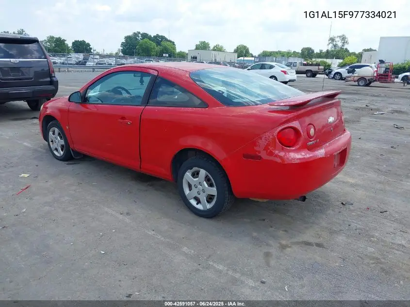 2007 Chevrolet Cobalt Lt VIN: 1G1AL15F977334021 Lot: 42591057