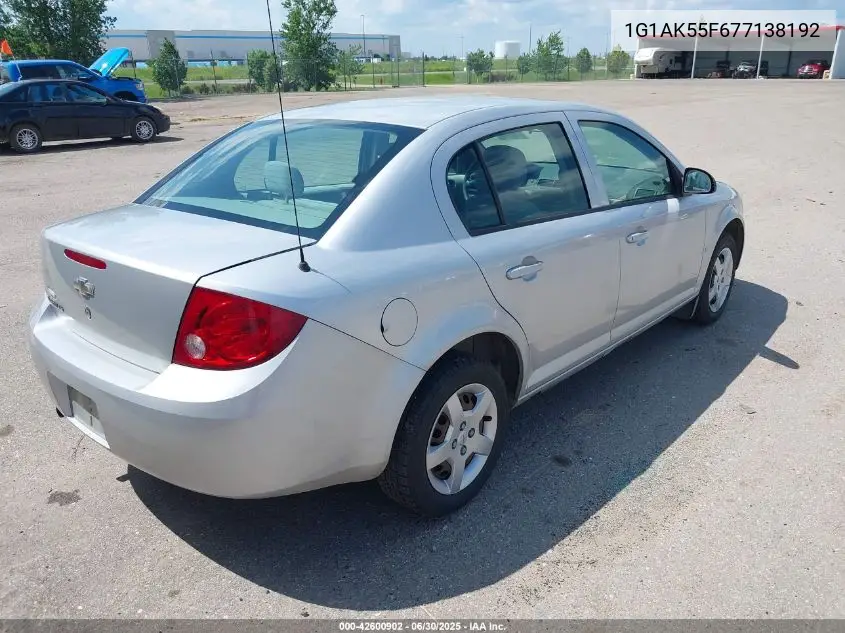 2007 Chevrolet Cobalt Ls VIN: 1G1AK55F677138192 Lot: 42600902