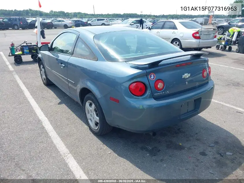 2007 Chevrolet Cobalt Ls VIN: 1G1AK15F077316963 Lot: 42608555