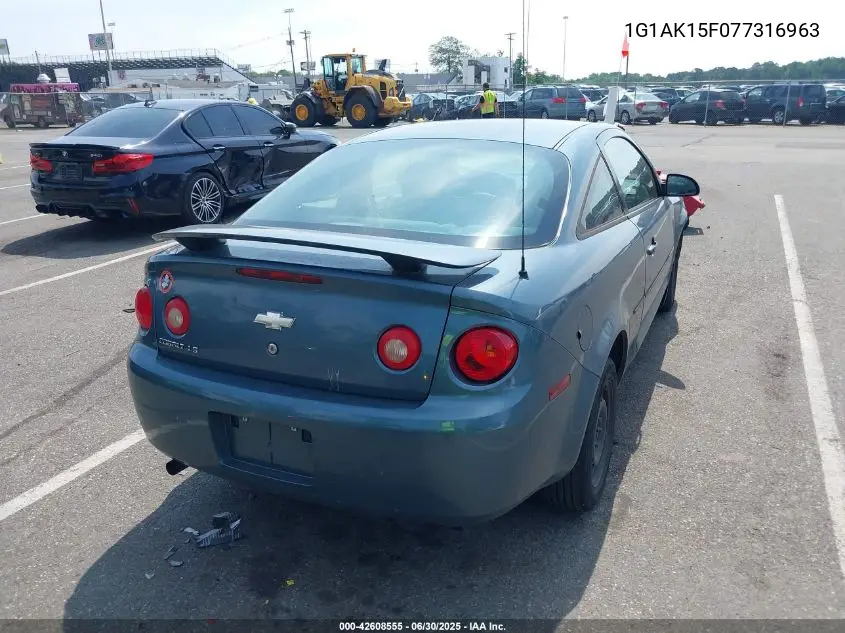 2007 Chevrolet Cobalt Ls VIN: 1G1AK15F077316963 Lot: 42608555