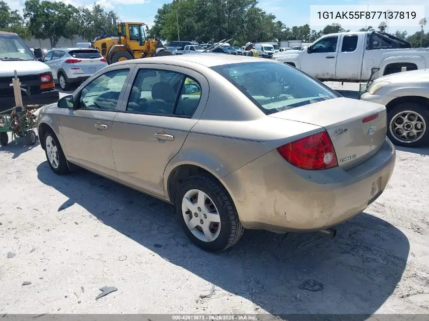 2007 Chevrolet Cobalt Ls VIN: 1G1AK55F877137819 Lot: 42615673