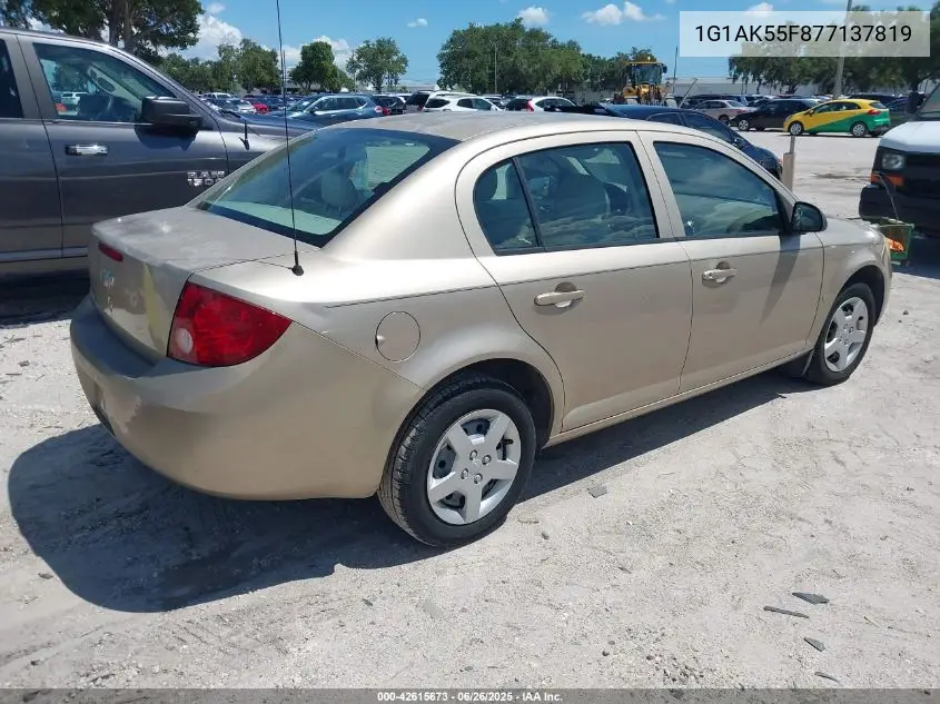 2007 Chevrolet Cobalt Ls VIN: 1G1AK55F877137819 Lot: 42615673