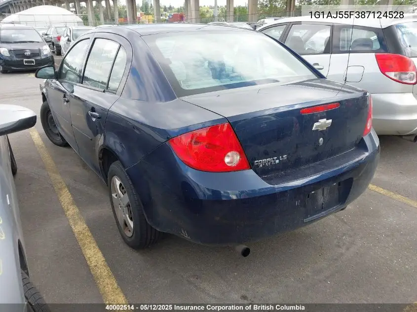 2008 Chevrolet Cobalt Ls VIN: 1G1AJ55F387124528 Lot: 40002514