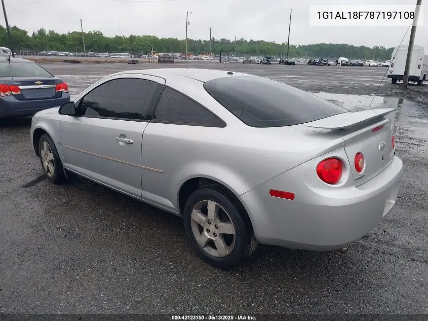 2008 Chevrolet Cobalt Lt VIN: 1G1AL18F787197108 Lot: 42123150