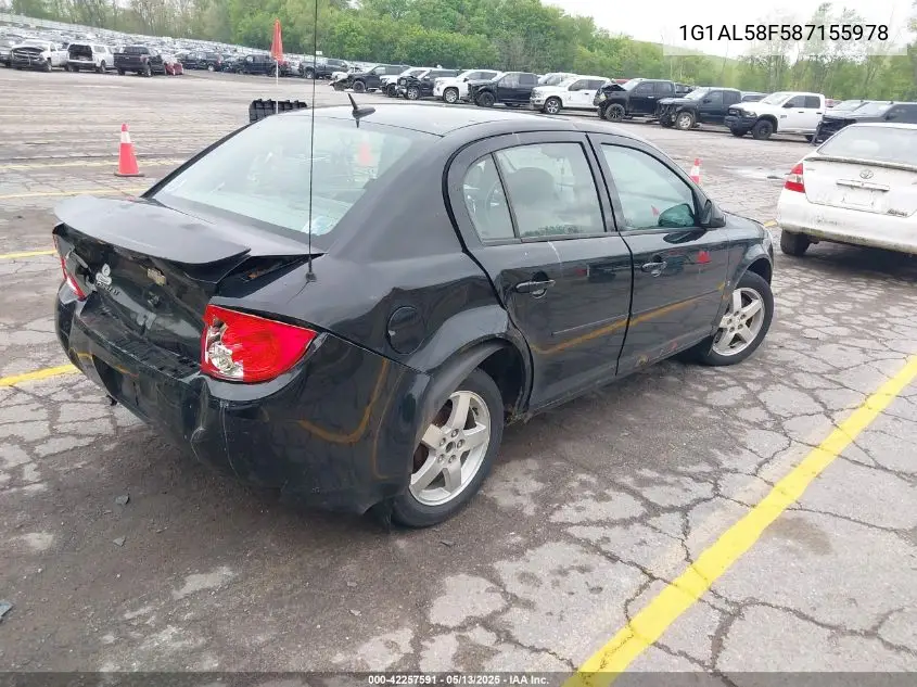 2008 Chevrolet Cobalt Lt VIN: 1G1AL58F587155978 Lot: 42257591
