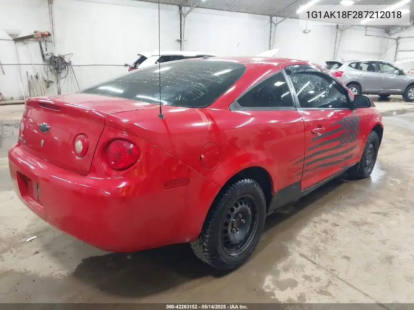 2008 Chevrolet Cobalt Ls VIN: 1G1AK18F287212018 Lot: 42263152