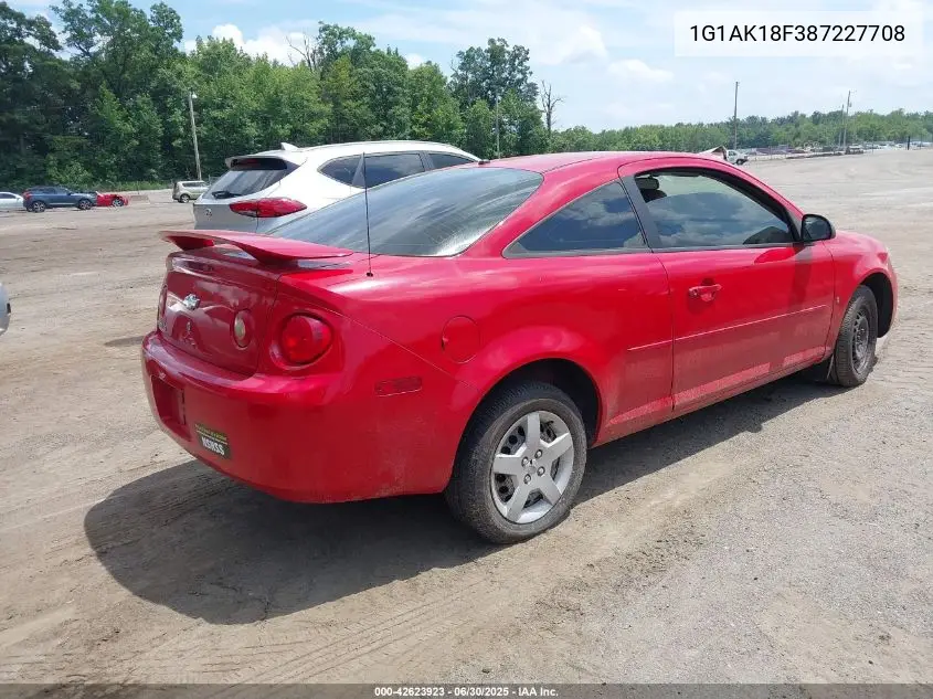 2008 Chevrolet Cobalt Ls VIN: 1G1AK18F387227708 Lot: 42623923