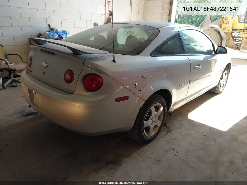 2008 Chevrolet Cobalt Lt VIN: 1G1AL18F487221641 Lot: 42640686