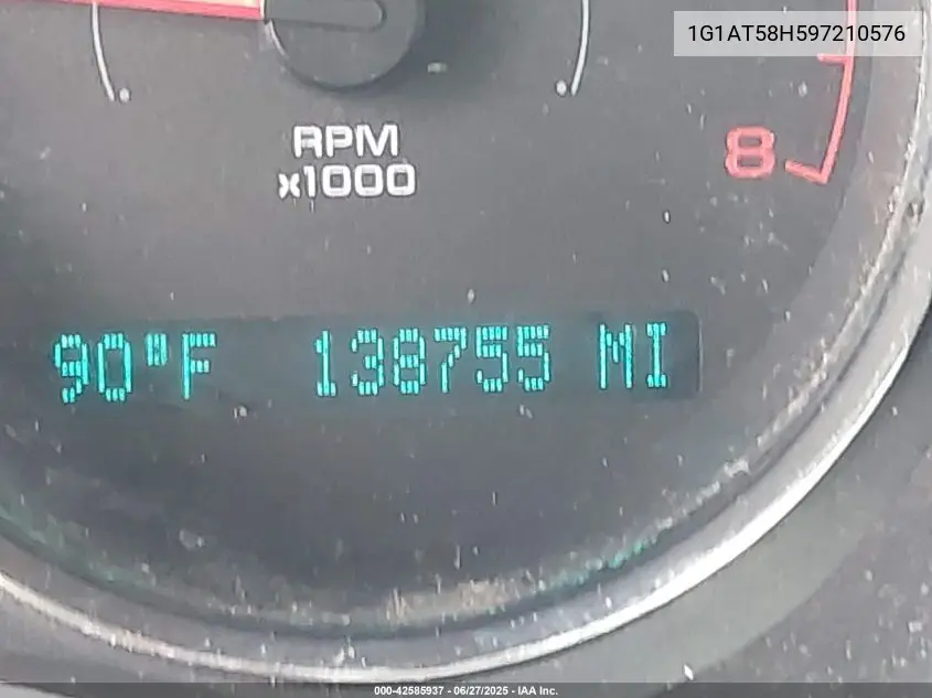 2009 Chevrolet Cobalt Lt VIN: 1G1AT58H597210576 Lot: 42585937