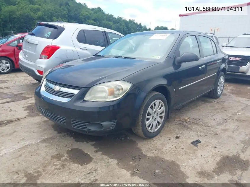 2009 Chevrolet Cobalt Lt VIN: 1G1AL58H897194311 Lot: 42776018