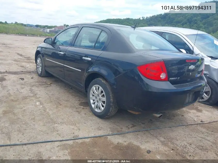 2009 Chevrolet Cobalt Lt VIN: 1G1AL58H897194311 Lot: 42776018