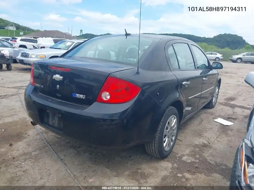 2009 Chevrolet Cobalt Lt VIN: 1G1AL58H897194311 Lot: 42776018