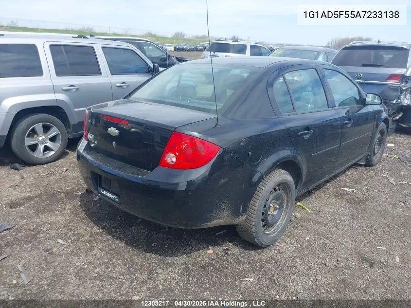 2010 Chevrolet Cobalt Lt VIN: 1G1AD5F55A7233138 Lot: 12303217