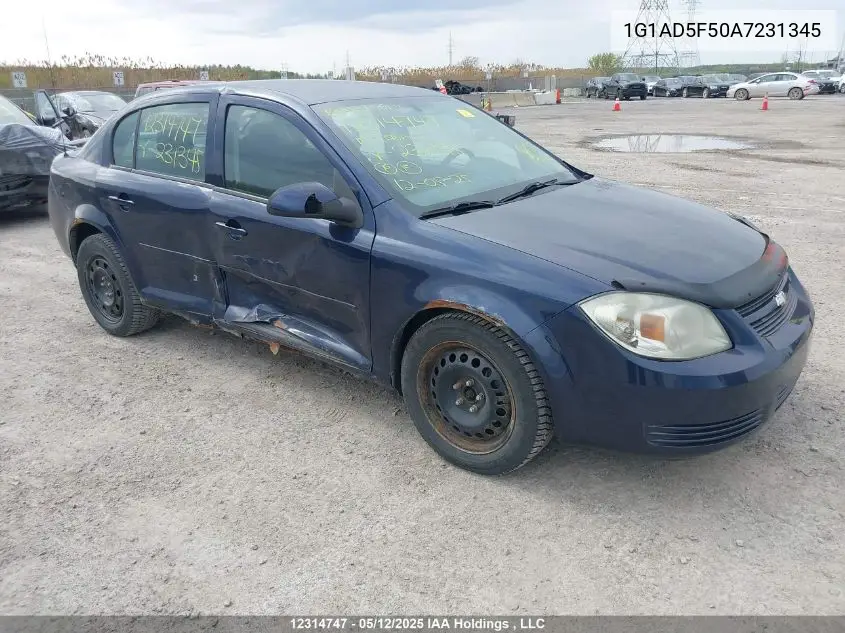 2010 Chevrolet Cobalt Lt VIN: 1G1AD5F50A7231345 Lot: 12314747X