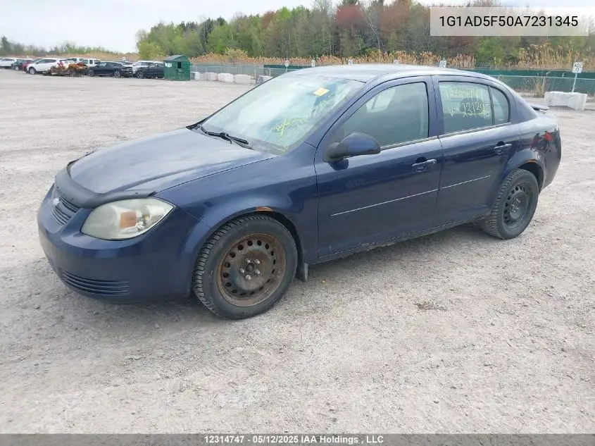 2010 Chevrolet Cobalt Lt VIN: 1G1AD5F50A7231345 Lot: 12314747X