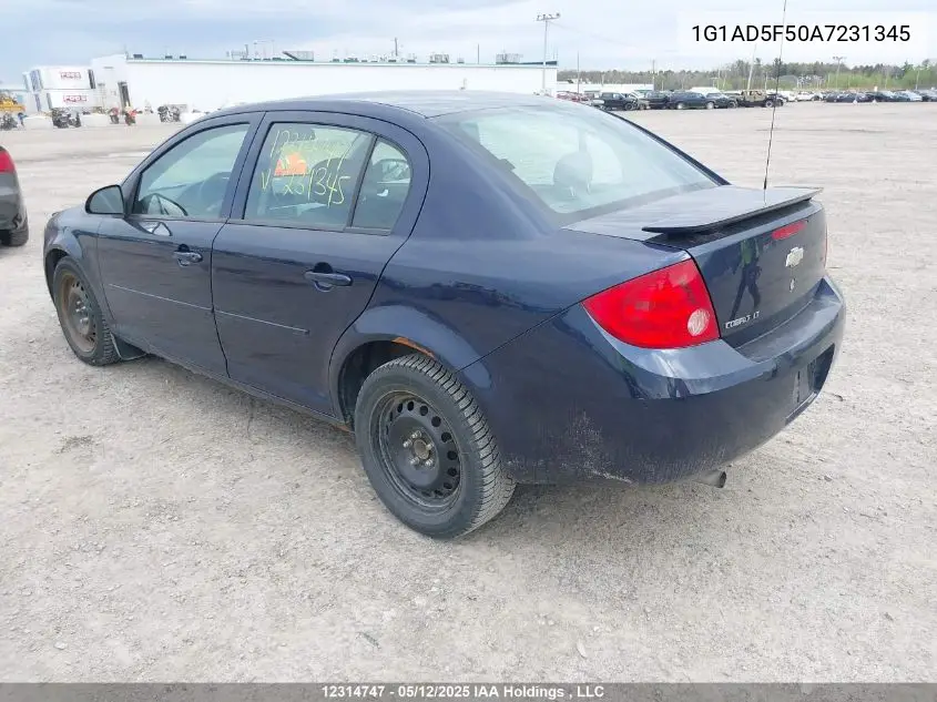 2010 Chevrolet Cobalt Lt VIN: 1G1AD5F50A7231345 Lot: 12314747X