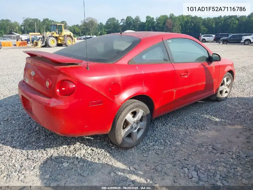2010 Chevrolet Cobalt Lt VIN: 1G1AD1F52A7116786 Lot: 42599829
