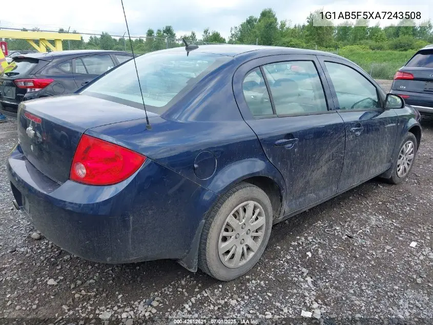2010 Chevrolet Cobalt Ls VIN: 1G1AB5F5XA7243508 Lot: 42612621