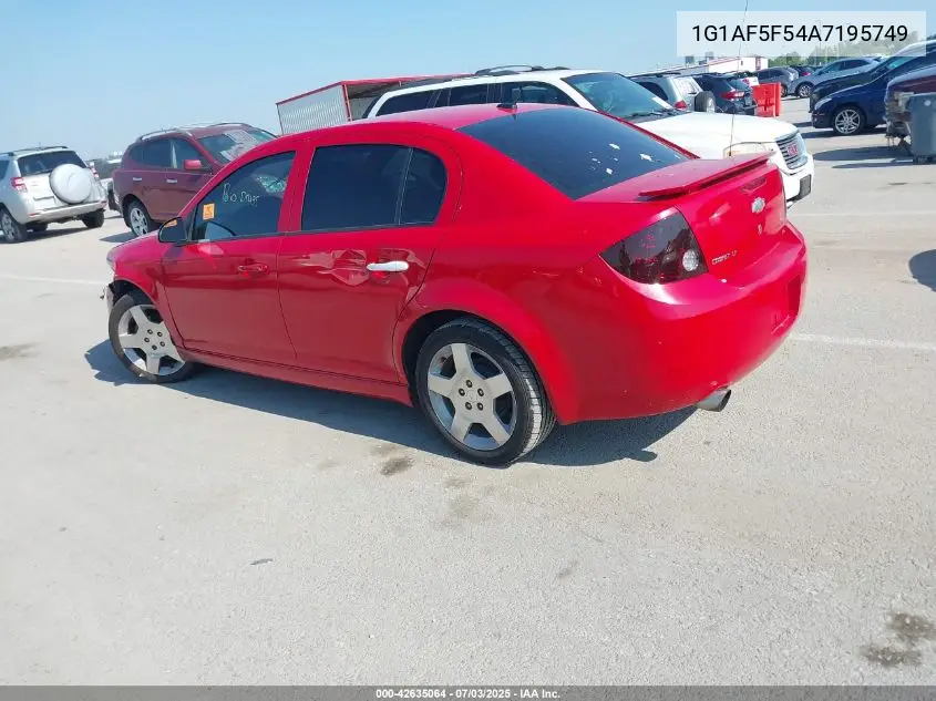 2010 Chevrolet Cobalt Lt VIN: 1G1AF5F54A7195749 Lot: 42635064