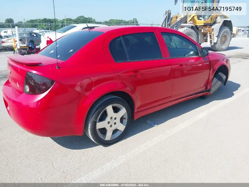 2010 Chevrolet Cobalt Lt VIN: 1G1AF5F54A7195749 Lot: 42635064