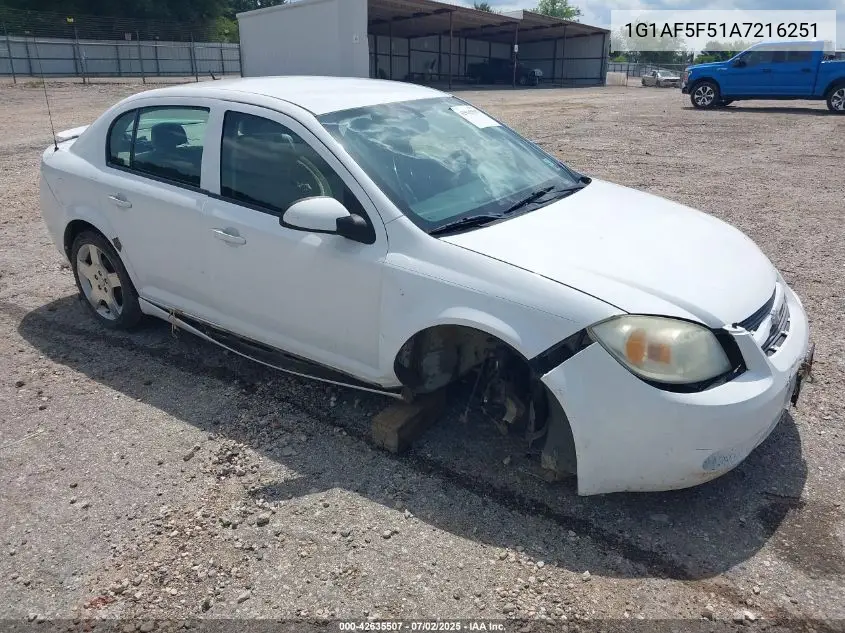 2010 Chevrolet Cobalt Lt VIN: 1G1AF5F51A7216251 Lot: 42635507