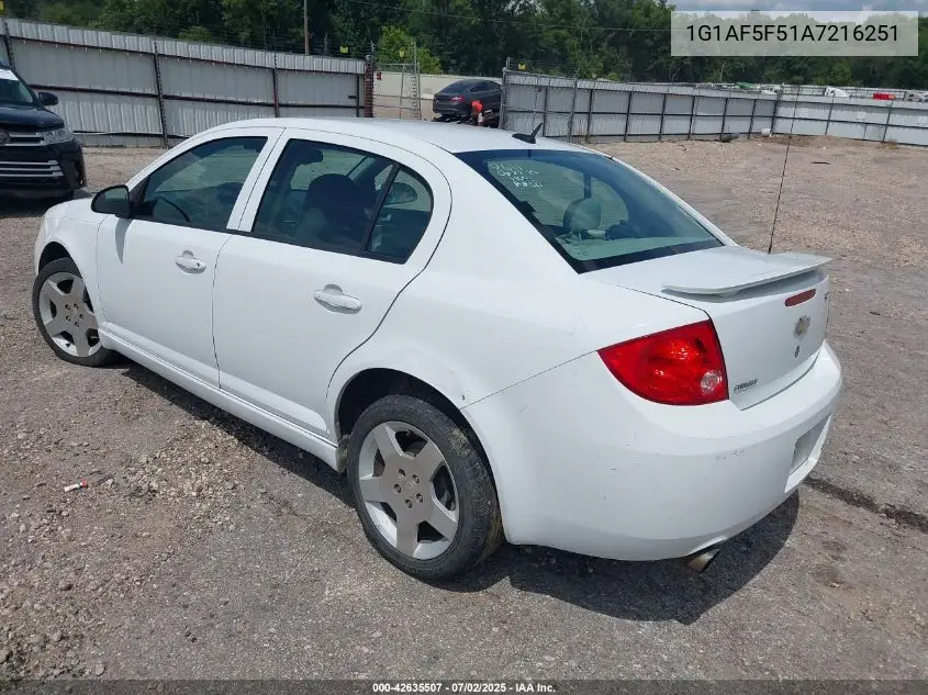 2010 Chevrolet Cobalt Lt VIN: 1G1AF5F51A7216251 Lot: 42635507