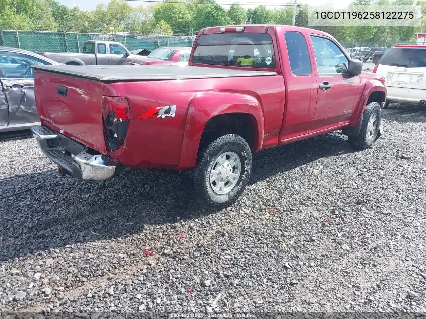 2005 Chevrolet Colorado Ls VIN: 1GCDT196258122275 Lot: 42241504