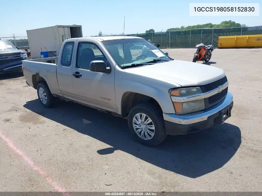 2005 Chevrolet Colorado VIN: 1GCCS198058152830 Lot: 42254507