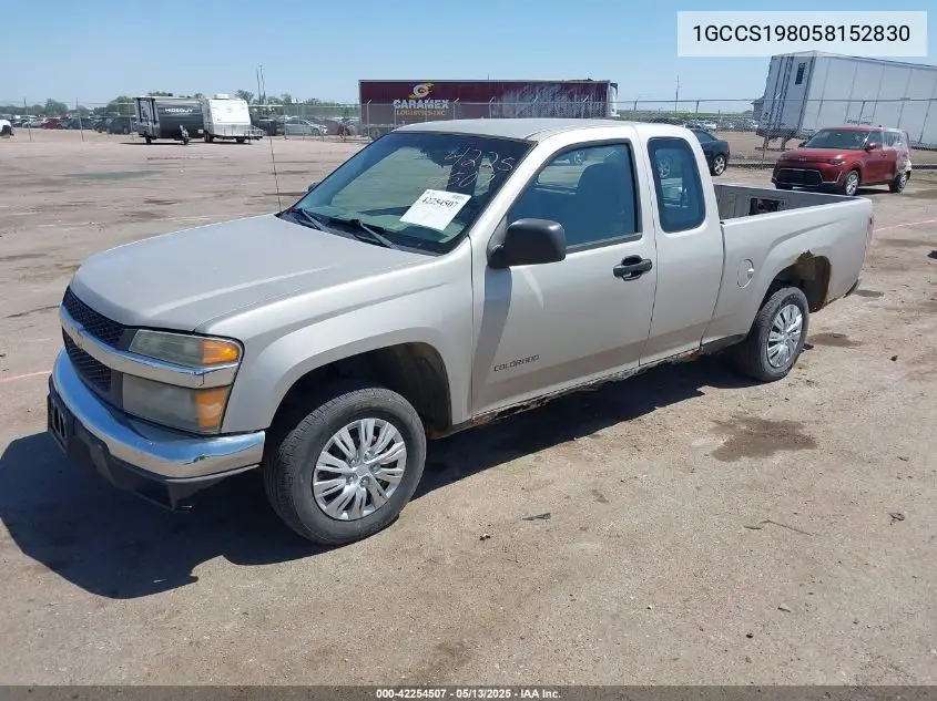 2005 Chevrolet Colorado VIN: 1GCCS198058152830 Lot: 42254507