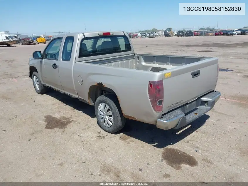2005 Chevrolet Colorado VIN: 1GCCS198058152830 Lot: 42254507