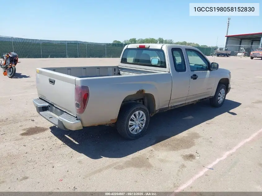 2005 Chevrolet Colorado VIN: 1GCCS198058152830 Lot: 42254507