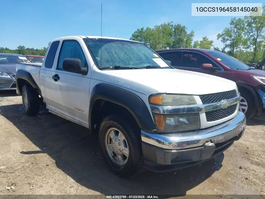2005 Chevrolet Colorado Ls VIN: 1GCCS196458145040 Lot: 42803790