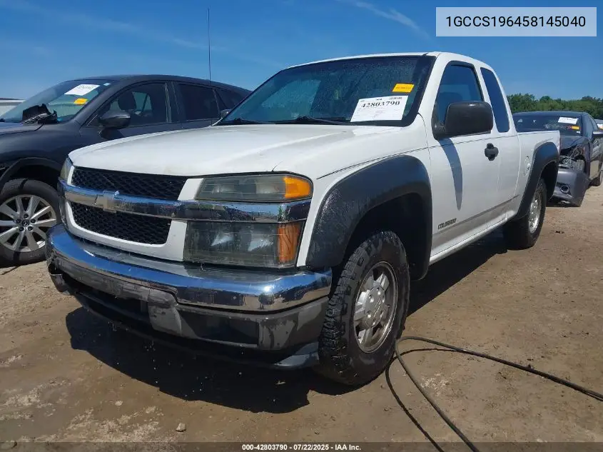 2005 Chevrolet Colorado Ls VIN: 1GCCS196458145040 Lot: 42803790