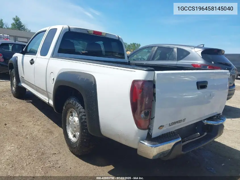 2005 Chevrolet Colorado Ls VIN: 1GCCS196458145040 Lot: 42803790