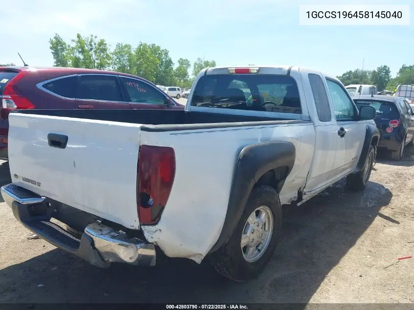 2005 Chevrolet Colorado Ls VIN: 1GCCS196458145040 Lot: 42803790