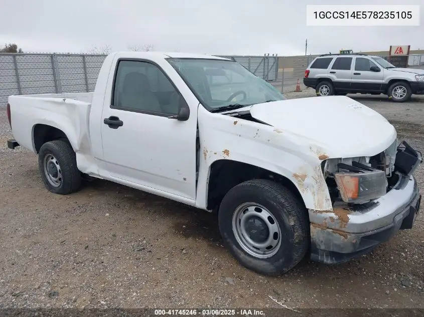 2007 Chevrolet Colorado Work Truck VIN: 1GCCS14E578235105 Lot: 41745246