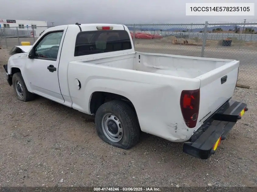 2007 Chevrolet Colorado Work Truck VIN: 1GCCS14E578235105 Lot: 41745246