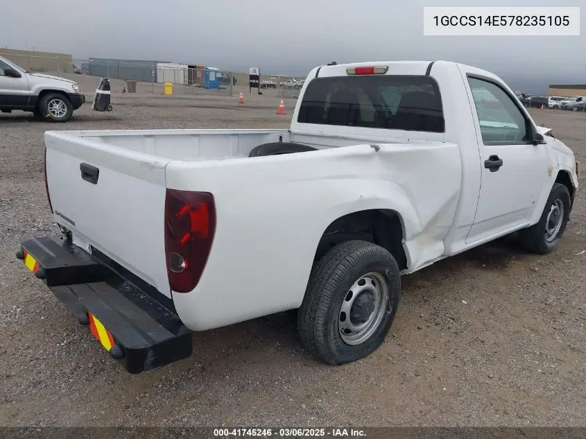 2007 Chevrolet Colorado Work Truck VIN: 1GCCS14E578235105 Lot: 41745246
