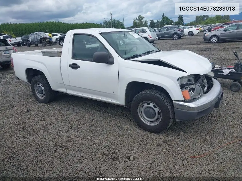 2007 Chevrolet Colorado Work Truck VIN: 1GCCS14E078233018 Lot: 42244300