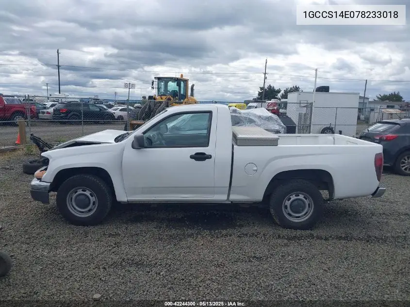 2007 Chevrolet Colorado Work Truck VIN: 1GCCS14E078233018 Lot: 42244300