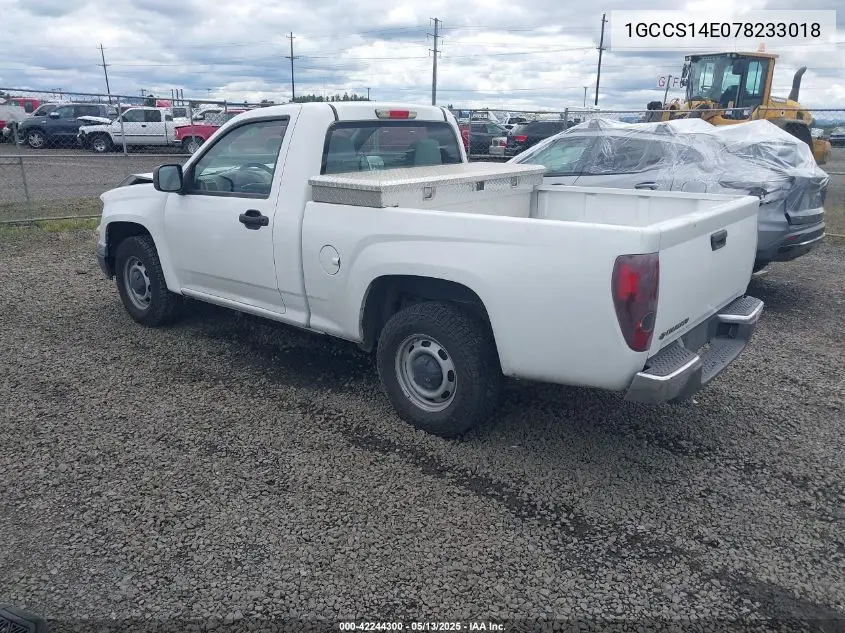 2007 Chevrolet Colorado Work Truck VIN: 1GCCS14E078233018 Lot: 42244300