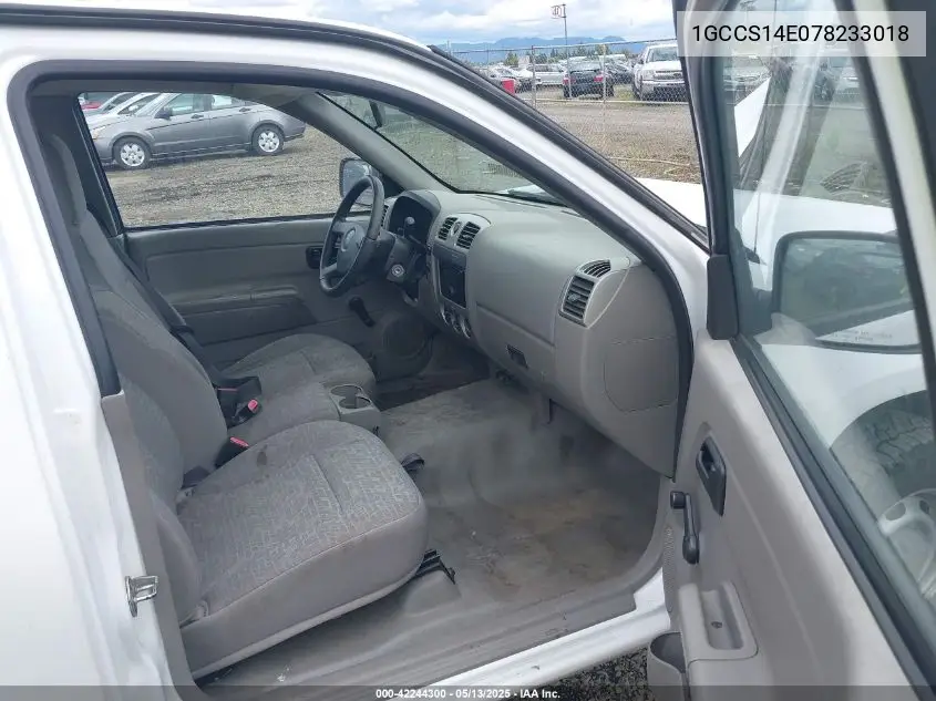2007 Chevrolet Colorado Work Truck VIN: 1GCCS14E078233018 Lot: 42244300