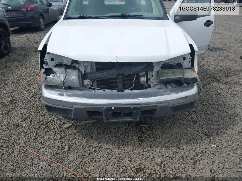 2007 Chevrolet Colorado Work Truck VIN: 1GCCS14E078233018 Lot: 42244300