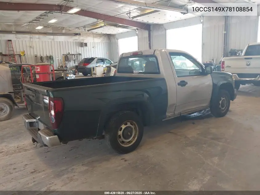 2007 Chevrolet Colorado Ls VIN: 1GCCS149X78108854 Lot: 42615828