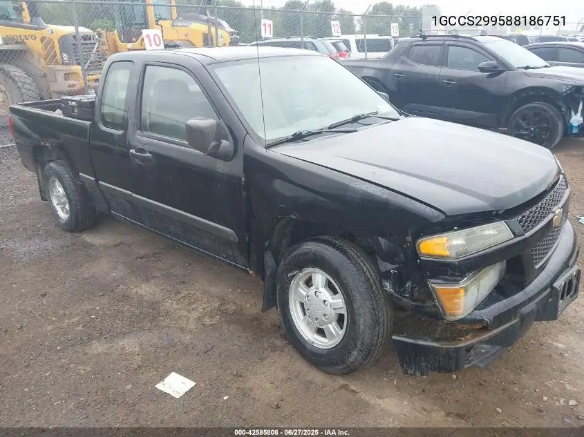 2008 Chevrolet Colorado Ls VIN: 1GCCS299588186751 Lot: 42585808