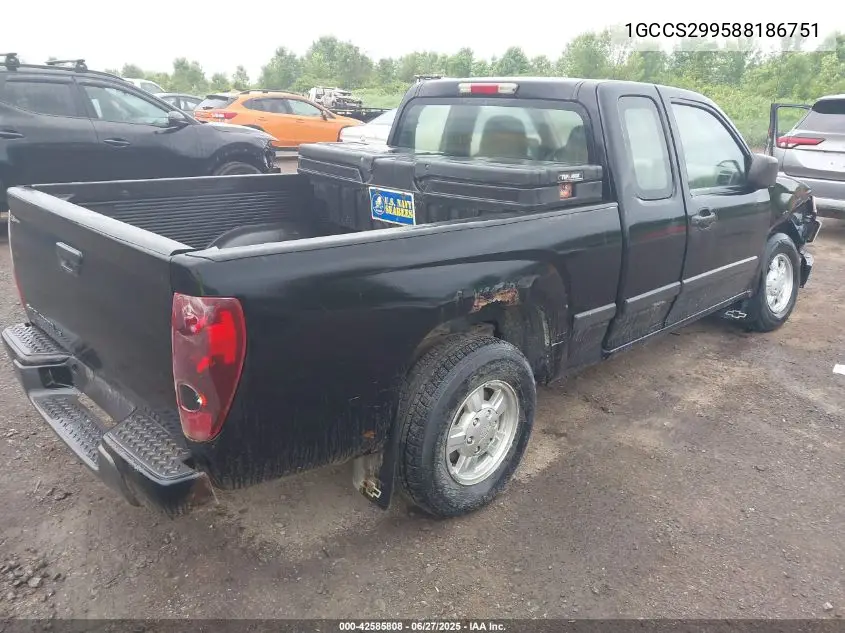 2008 Chevrolet Colorado Ls VIN: 1GCCS299588186751 Lot: 42585808